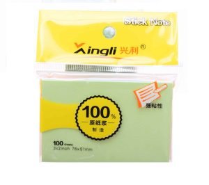 ورق ملاحظات لاصق ذاتي  3X2 سم سادة   100 ورقة