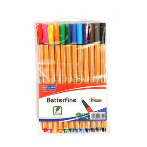 طقم اقلام سن ريشه صيني 12 قلم Sky GLORY - الصورة 3