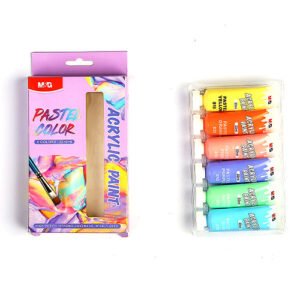 طقم الوان اكريلك باستل 6 لون M&G - الصورة 3