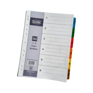 فواصل ياسين 6 ألوان – A4  كلاسيك