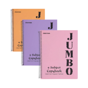 كشكول جامبو بسلك من مينترا 160 ورقة مسطرة بـ 4 فواصل وغلاف بلاستيك مقاس A4 - الصورة 2