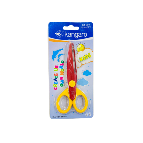 مقص أطفال Kangaro بأشكال قص – 13.8 سم